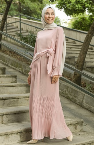 Powder Hijab Dress 3032-07