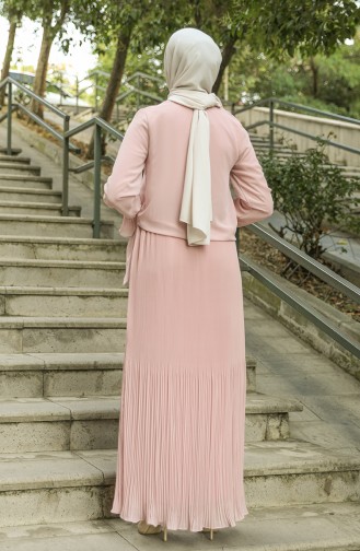 Powder Hijab Dress 3032-07