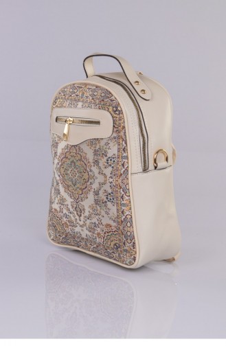 Cream Backpack 2906