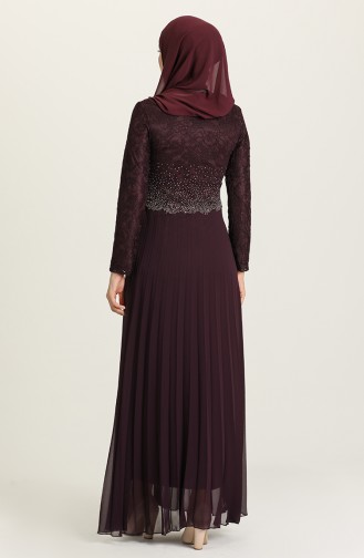 Lila Hijab-Abendkleider 3030-05