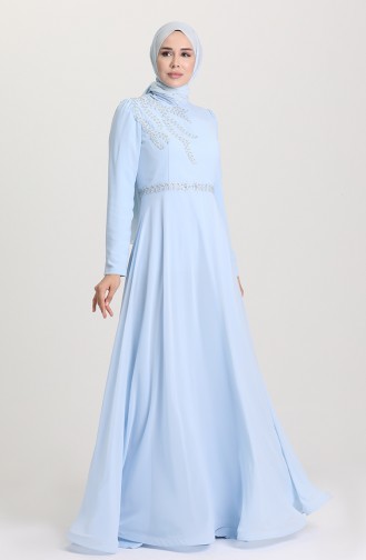 Habillé Hijab Bleu Bébé 6062-02