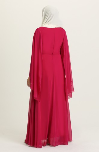 Plum Hijab Evening Dress 2052-02