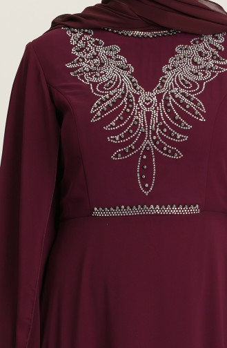 Lila Hijab-Abendkleider 2052-03