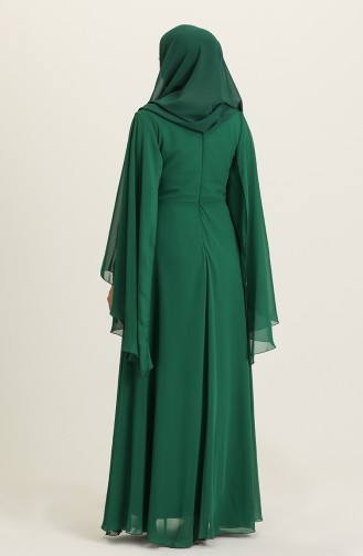 Green Hijab Evening Dress 2052-09