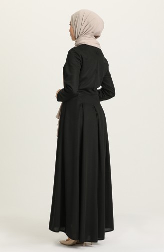 Black Hijab Dress 5021-02