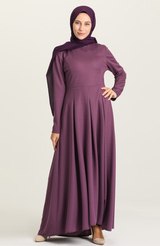 Lila Hijab Kleider 5021-05