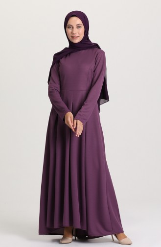 Purple Hijab Dress 5021-05