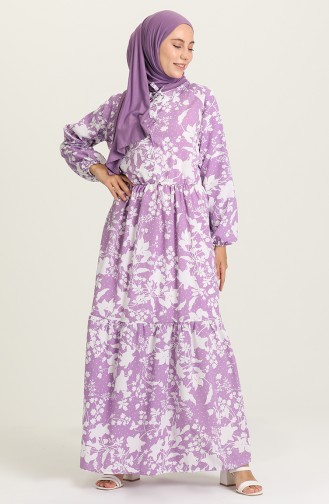 Violet Hijab Dress 5360A-05