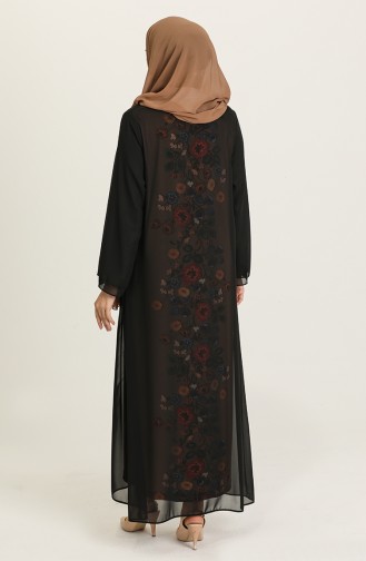 Black Hijab Dress 3048-01