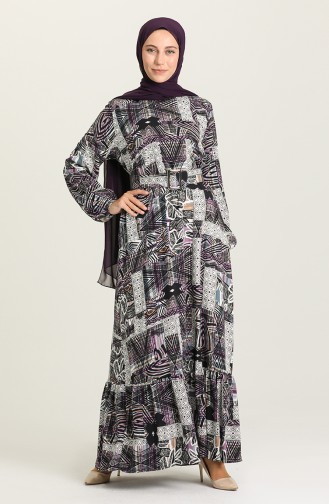 Lila Hijab Kleider 2212-03