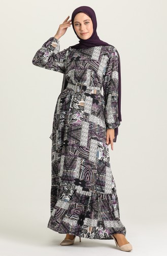 Robe Hijab Pourpre 2212-03