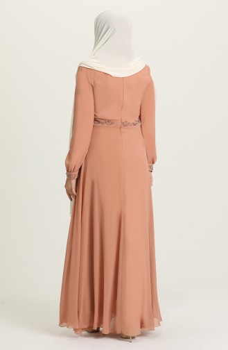 Mink Hijab Evening Dress 2050-02