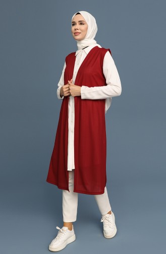 Claret red Gilet 8362-01