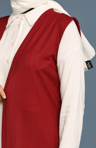 Claret red Gilet 8362-01