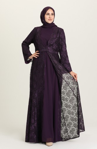 Habillé Hijab Pourpre 3004-03