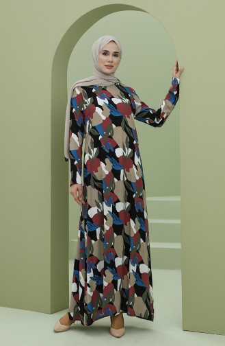 فستان زهري باهت 3301-03