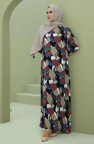 Dusty Rose Hijab Dress 3301-03