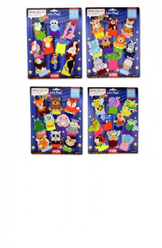4 Set 40 Parça Tox Sevimli Böcekler Uçan Safari Ve Orman Hayvanlar Parmak Kukla T218 T219 T222 T223 T040300246