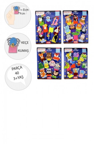 4 Set 40 Parça Tox Sevimli Böcekler Uçan Safari Ve Orman Hayvanlar Parmak Kukla T218 T219 T222 T223 T040300246