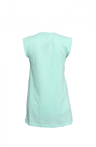 Kolsuz Penye Tunik 5091-08 Mint Yeşil