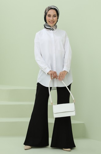 White Overhemdblouse 2151-01