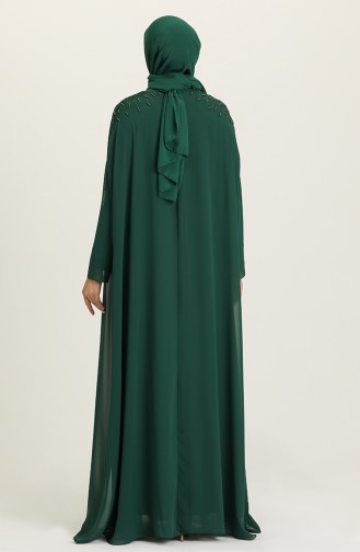 Grün Hijab-Abendkleider 1323-05