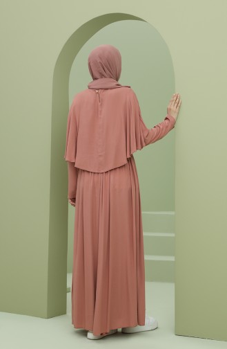 Robe Hijab Rose Pâle 8329-04