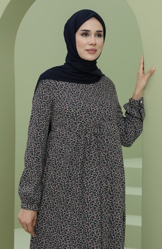 Schwarz Hijab Kleider 3298-01