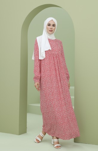 Red Hijab Dress 3298-03