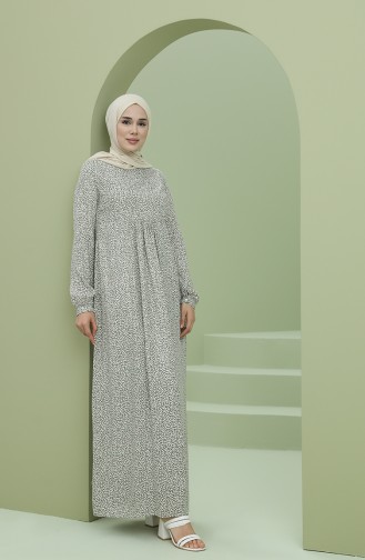Green Hijab Dress 3374-04
