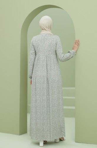 Grün Hijab Kleider 3298-06