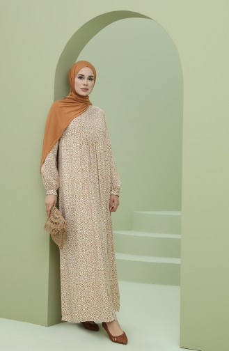 Yellow Hijab Dress 3298-07