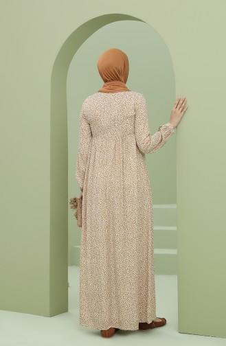 Gelb Hijab Kleider 3298-07