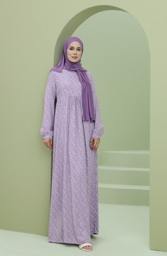 Lila Hijab Kleider 3298-08