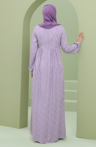 Violet Hijab Dress 3298-08