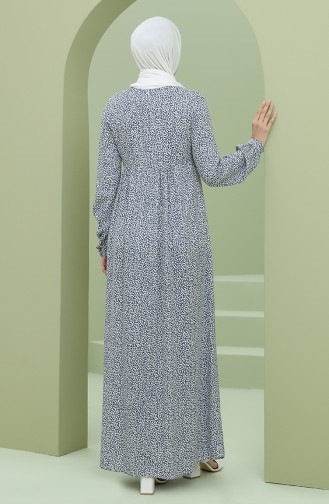 Blue Hijab Dress 3298-09