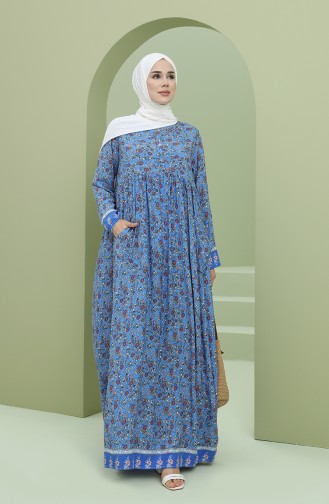 Blue Hijab Dress 3299-01