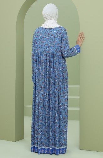 Blue Hijab Dress 3299-01