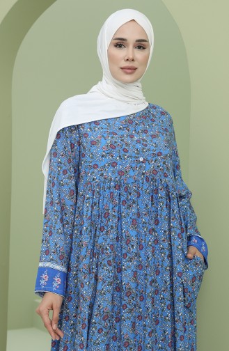 Blue Hijab Dress 3299-01