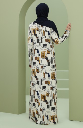 Brown Hijab Dress 3301-02