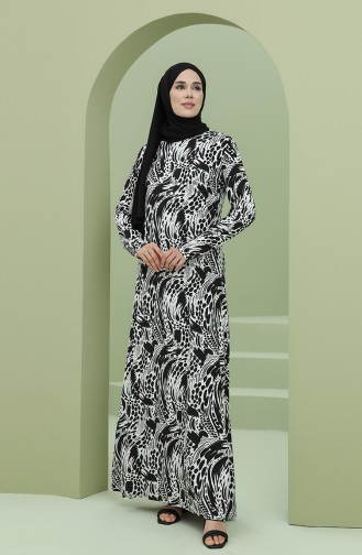 Weiß Hijab Kleider 3301-06