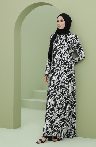 Weiß Hijab Kleider 3301-06