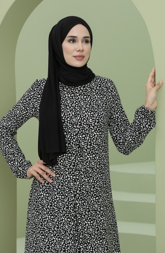 Black Hijab Dress 3302-01