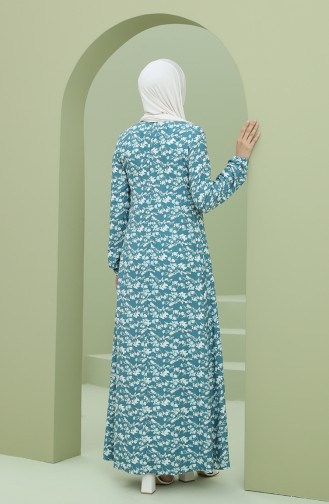 Indigo Hijab Dress 3302-04