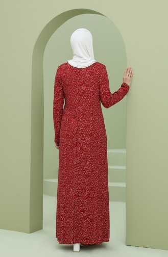 فستان أحمر كلاريت 3304-02
