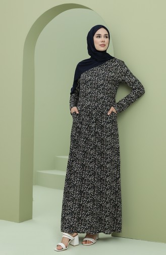 Black Hijab Dress 3304-04
