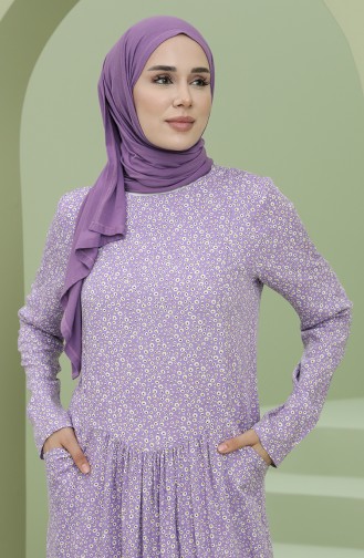 Lilac İslamitische Jurk 3304-06