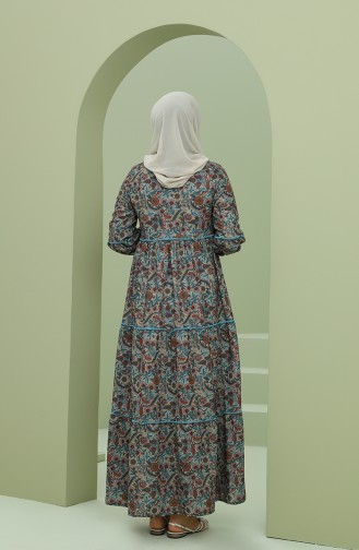 Indigo Hijab Dress 22K1508-02
