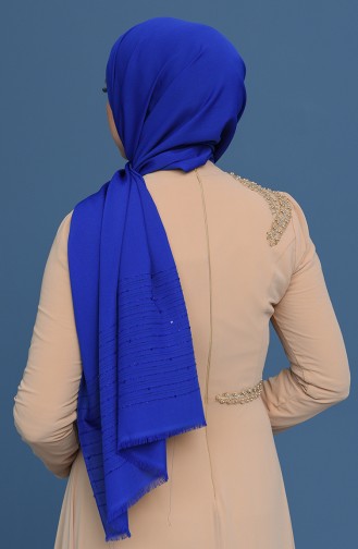 Simli Abiye Şal 1031-05 Saks