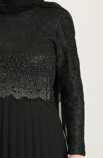 Schwarz Hijab-Abendkleider 3030-02